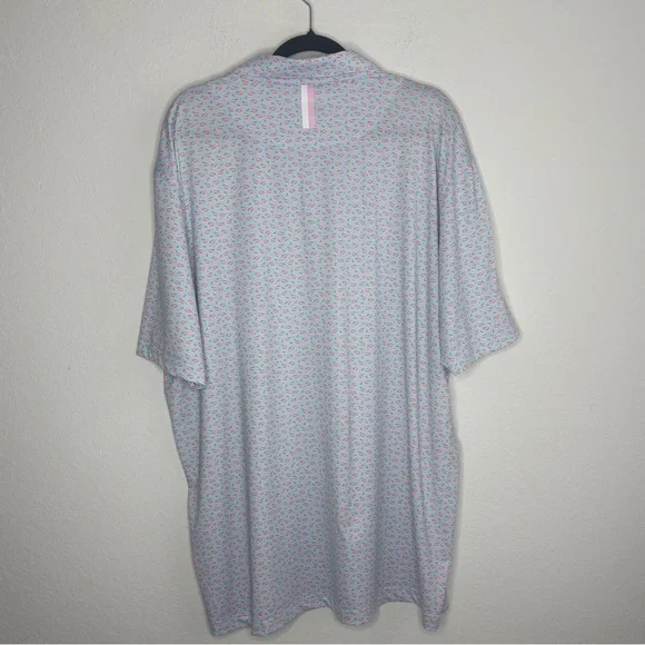 Men's Short Sleeve Performance Polo Pink Cocktail Drink Size XXXL Golf - Picture 6 of 8